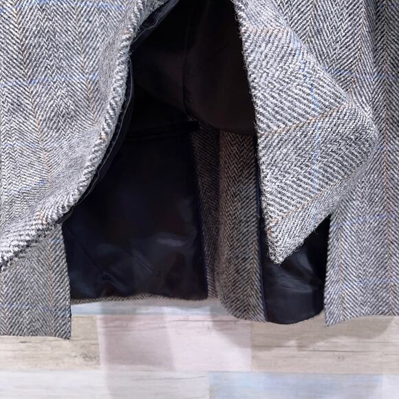 Harris Tweed Stafford Wool Sport Coat Gray Herringbone Check Classic Mens 48R - Picture 7 of 10